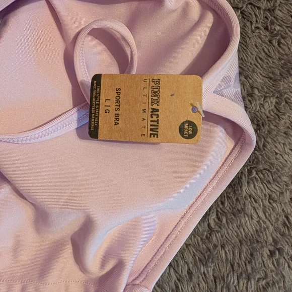 NWT PINK Victoria's Secret Lavender Floral Sports Bra - Picture 4 of 6